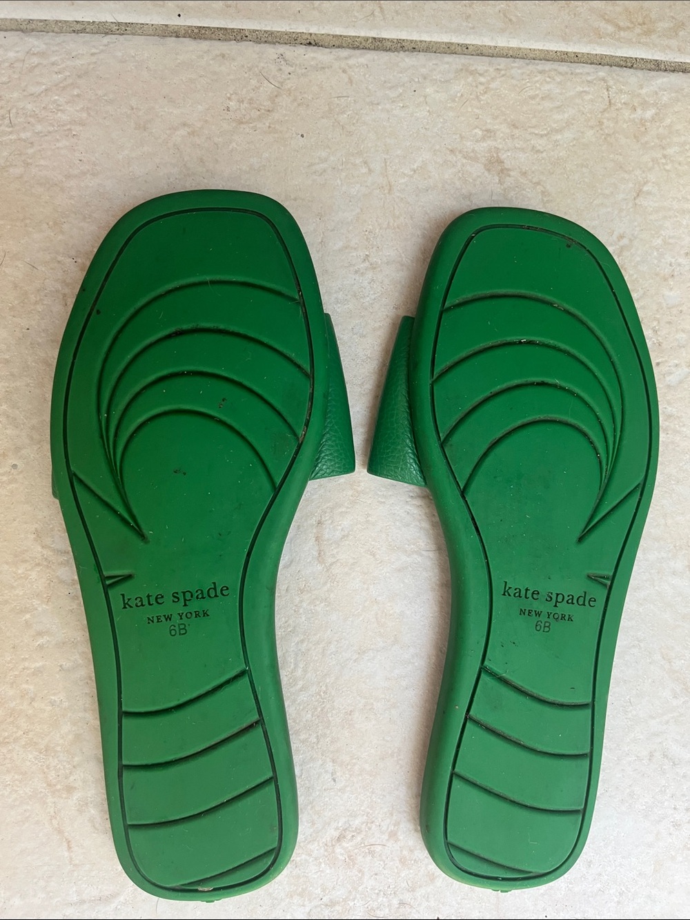 kate spade Green Logo Slide Sandals - Picture 2 of 2